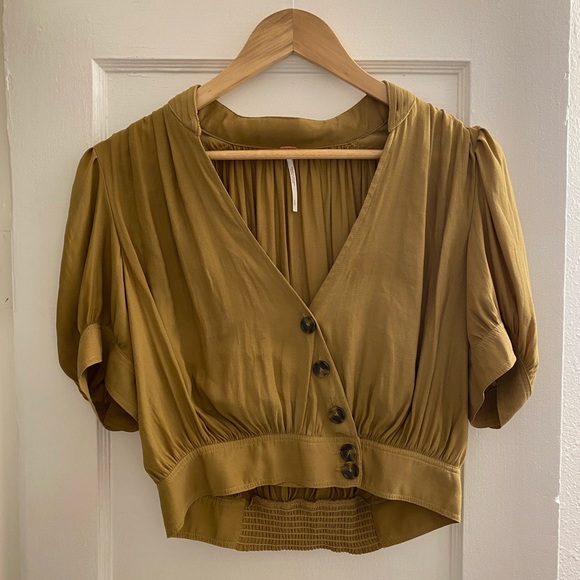Free People Silk Blouse - Picture 1 of 2